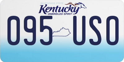 KY license plate 095USO