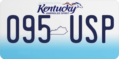 KY license plate 095USP