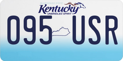 KY license plate 095USR
