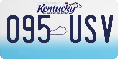 KY license plate 095USV