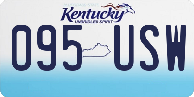 KY license plate 095USW