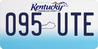 KY license plate 095UTE