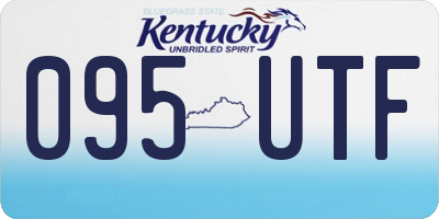 KY license plate 095UTF