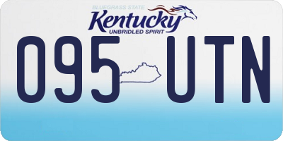 KY license plate 095UTN