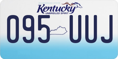 KY license plate 095UUJ