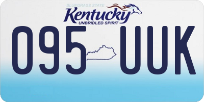 KY license plate 095UUK