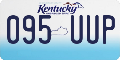 KY license plate 095UUP