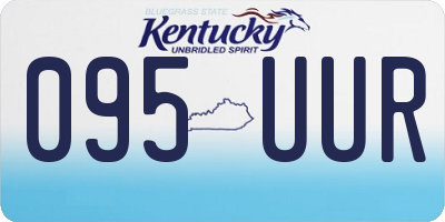 KY license plate 095UUR