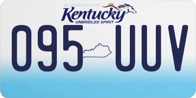 KY license plate 095UUV