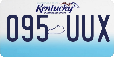 KY license plate 095UUX