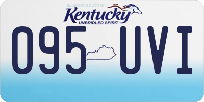 KY license plate 095UVI