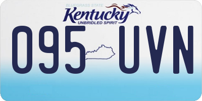KY license plate 095UVN
