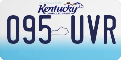 KY license plate 095UVR