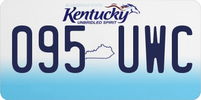 KY license plate 095UWC