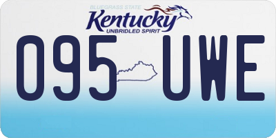 KY license plate 095UWE