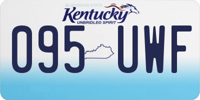 KY license plate 095UWF