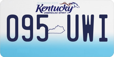 KY license plate 095UWI