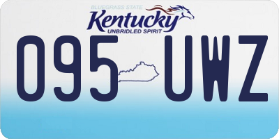 KY license plate 095UWZ
