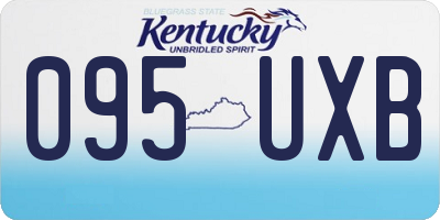 KY license plate 095UXB
