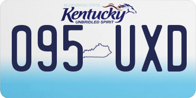KY license plate 095UXD