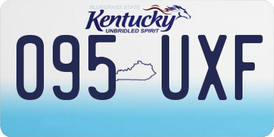 KY license plate 095UXF