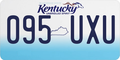 KY license plate 095UXU