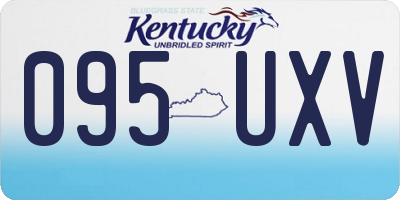 KY license plate 095UXV
