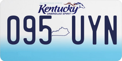 KY license plate 095UYN