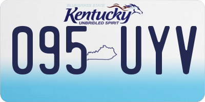 KY license plate 095UYV