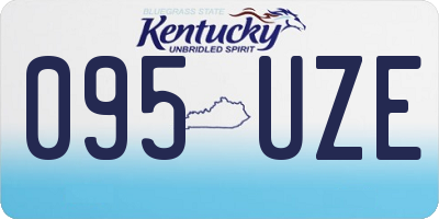KY license plate 095UZE