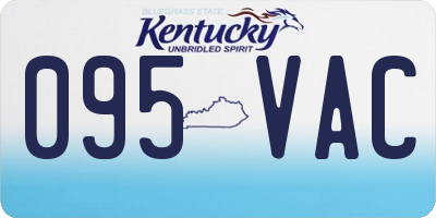 KY license plate 095VAC