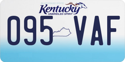 KY license plate 095VAF