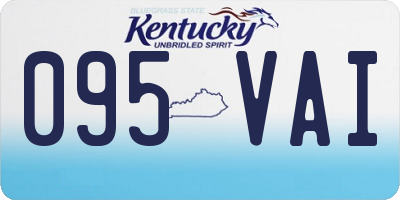 KY license plate 095VAI