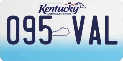 KY license plate 095VAL
