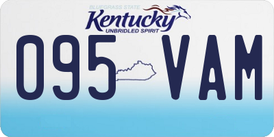 KY license plate 095VAM