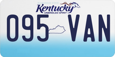 KY license plate 095VAN