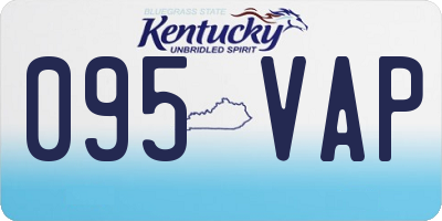 KY license plate 095VAP