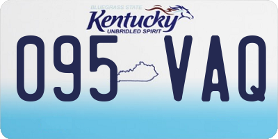 KY license plate 095VAQ