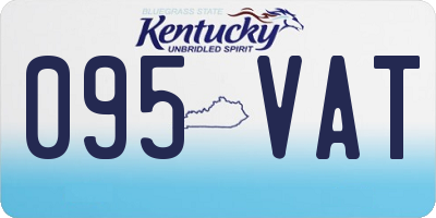 KY license plate 095VAT