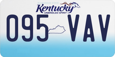 KY license plate 095VAV