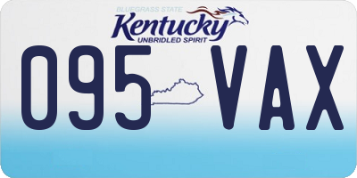 KY license plate 095VAX