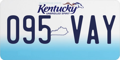 KY license plate 095VAY
