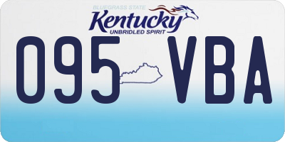 KY license plate 095VBA