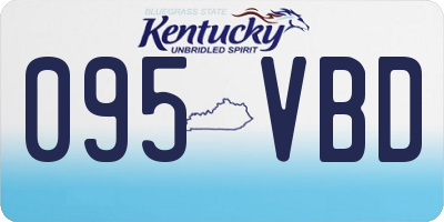 KY license plate 095VBD