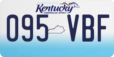 KY license plate 095VBF