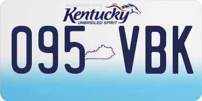 KY license plate 095VBK