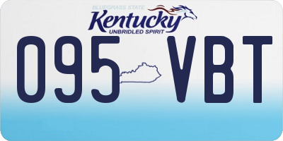 KY license plate 095VBT