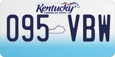 KY license plate 095VBW