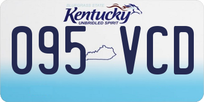 KY license plate 095VCD