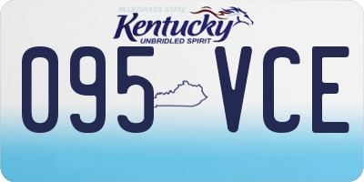 KY license plate 095VCE